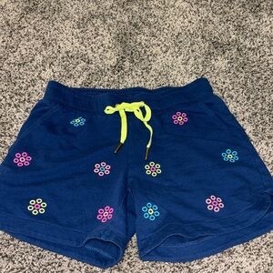 Lilly Pulitzer Kylar Knit Shorts Oyster Bay Navy Ditsy Daisy Embroidery XXS